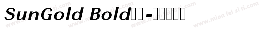 SunGold Bold字体字体转换